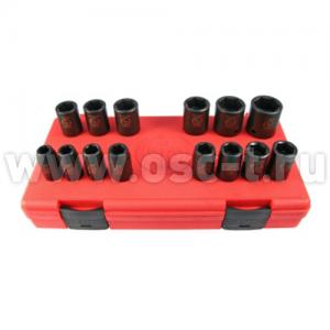 Набор ударных головок Chicago Pneumatic 1/2"  в кейсе 14пр (10-27мм) SS4114 (арт. 8940164458)