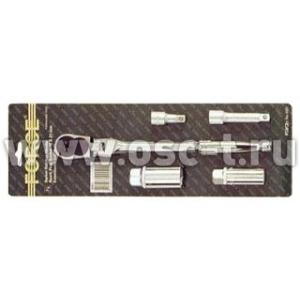 FORCE Трещотка 3/8" с изломом + свечные головки (№3051)(арт: 3051)