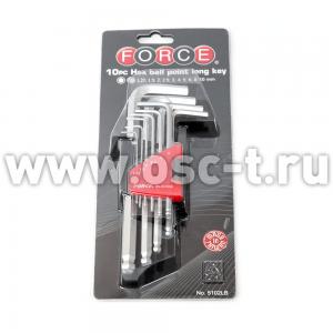 Набор шестигранников Force Г-образных (арт: 5102LB)