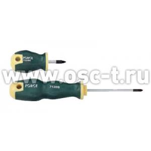 FORCE Отвёртка крест. усиленная PZ.1  25 L=75mm 7121BS (арт: 7121BS)