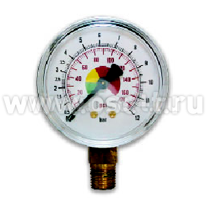 ASTURO Манометр для компрессора радиальный 12 Бар 63 мм 1/4" (арт. AST_В210/3) 